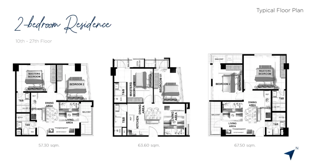 2 BR Unit Layout
