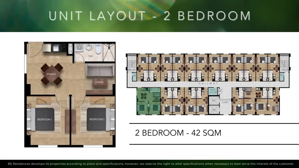Balai Cordova 2 Bedroom Unit Layout