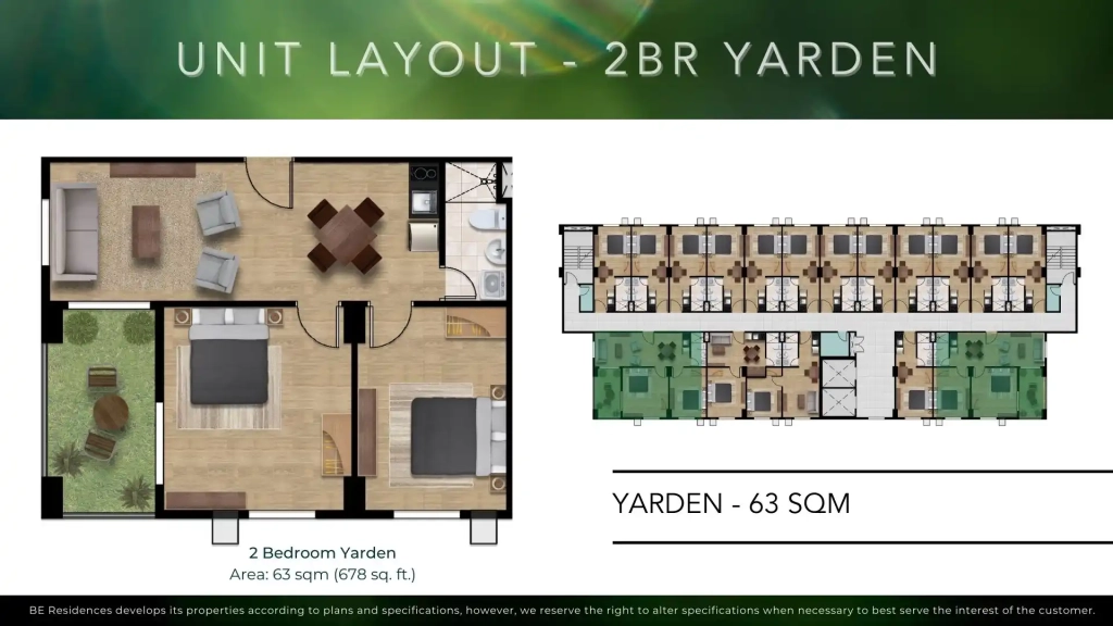 Balai Cordova 2 Bedroom Yarden Unit Layout