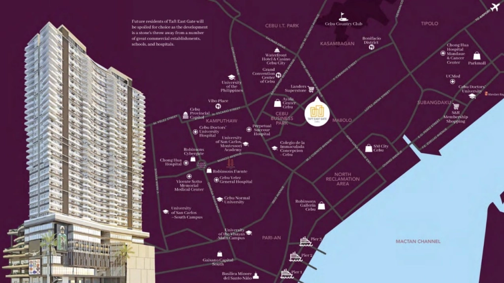 Taft East Gate Location Map