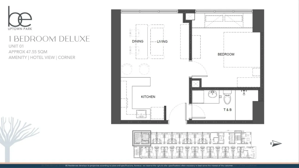 1-Bedroom Unit Layout