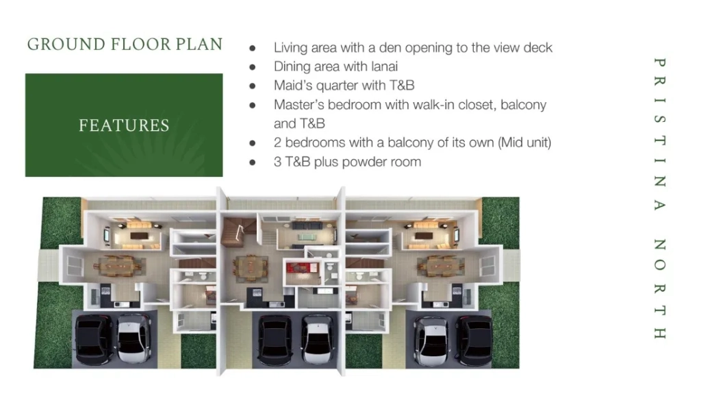 Pristina North Residences Townhouse Downhill Ground Floor Plan