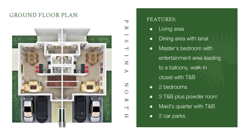Pristina North Residences Townhouse Duplex Flat Ground Floor Plan