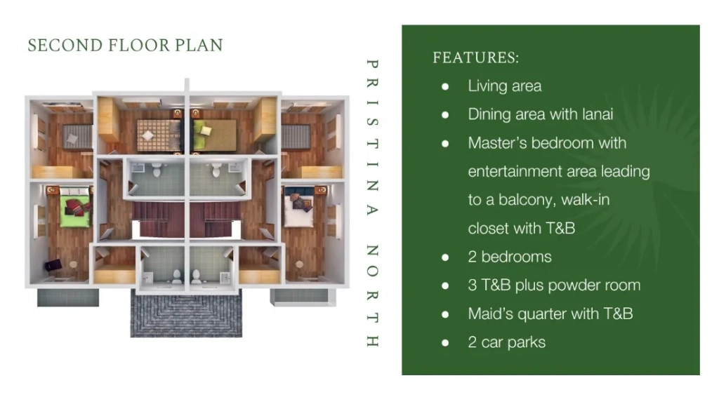 Pristina North Residences Townhouse Duplex Flat Second Floor Plan