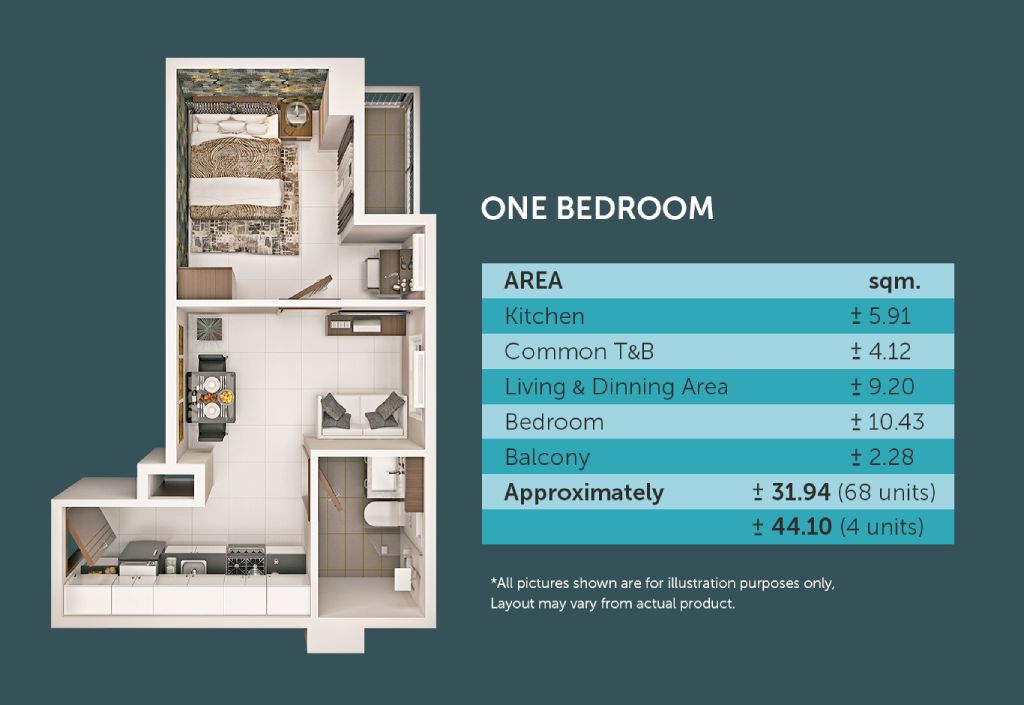 Le Menda Residences Nivel 1-Bedroom Unit