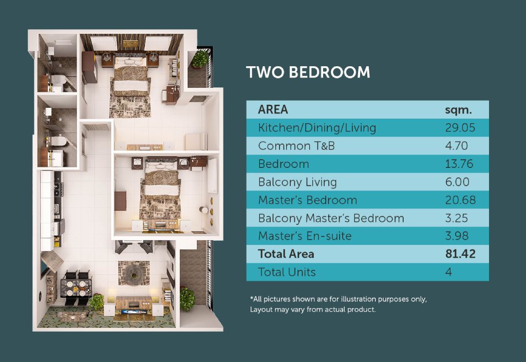 Le Menda Residences Nivel 2-Bedroom Unit