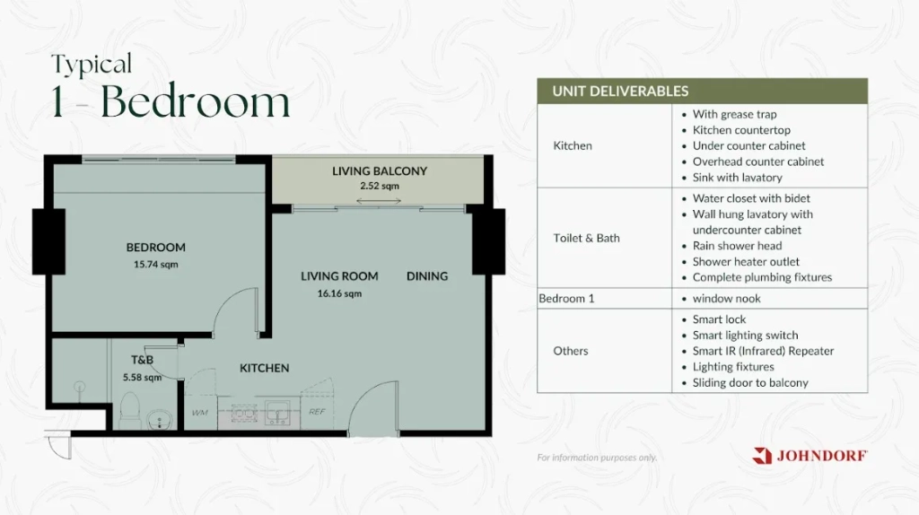 Palmava Typical 1-Bedroom Unit