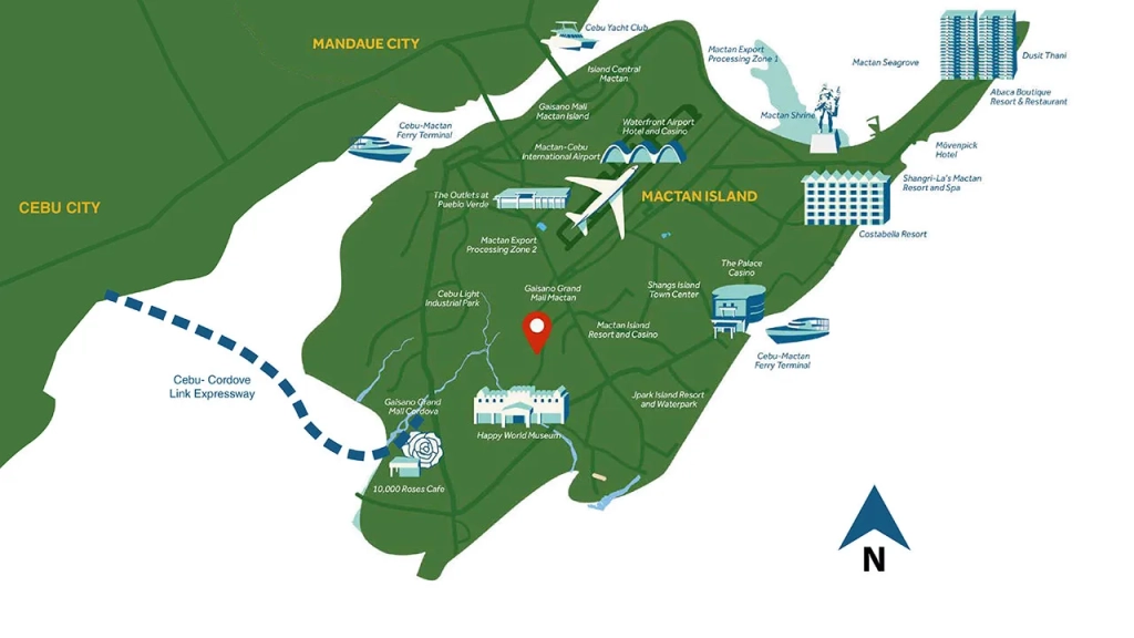 Roya. Oceancrest Mactan Location Map