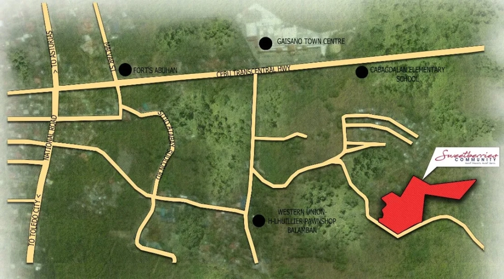 Sweetberries Community Location Map