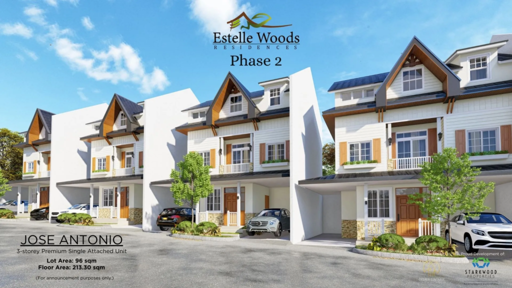 Jose Antonio single attached house exterior during the day at Estelle Woods Residences Phase 2