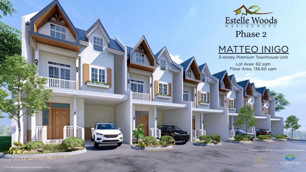Matteo Inigo townhouse exterior during the day at Estelle Woods Residences Phase 2